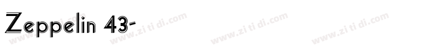 Zeppelin 43字体转换